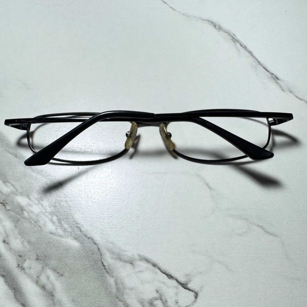 Ray-Ban RB 8524 Titanium Eyeglass Frames Black Oval Made in Italy 50-18-135